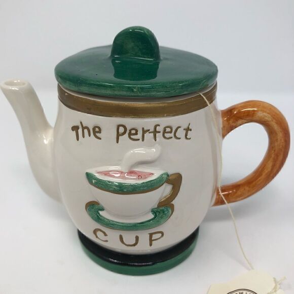 Vintage 1 cup English Tea Bag Tea Pot with Lid - Picture 6 of 6